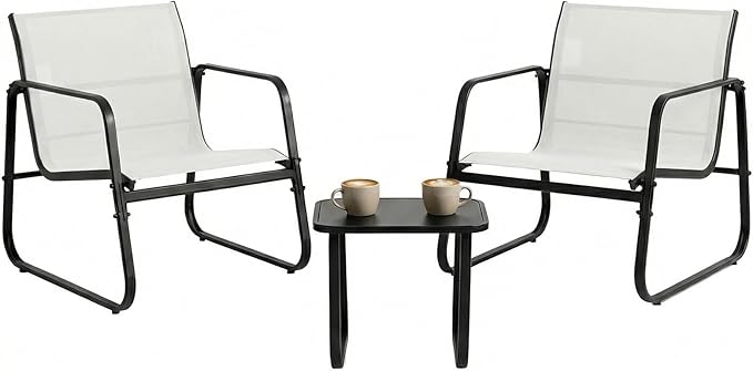 DUMOS 3-Piece Swivel Patio Conversation Set
